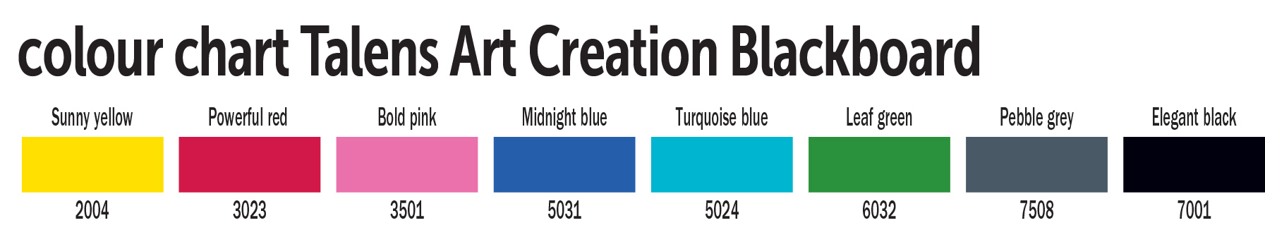 TAC Blackboard colour chart